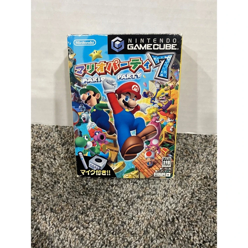 Nintendo Mario Party 7 GameCube Japanese Excellent With Microphone Bundle NTSC-J